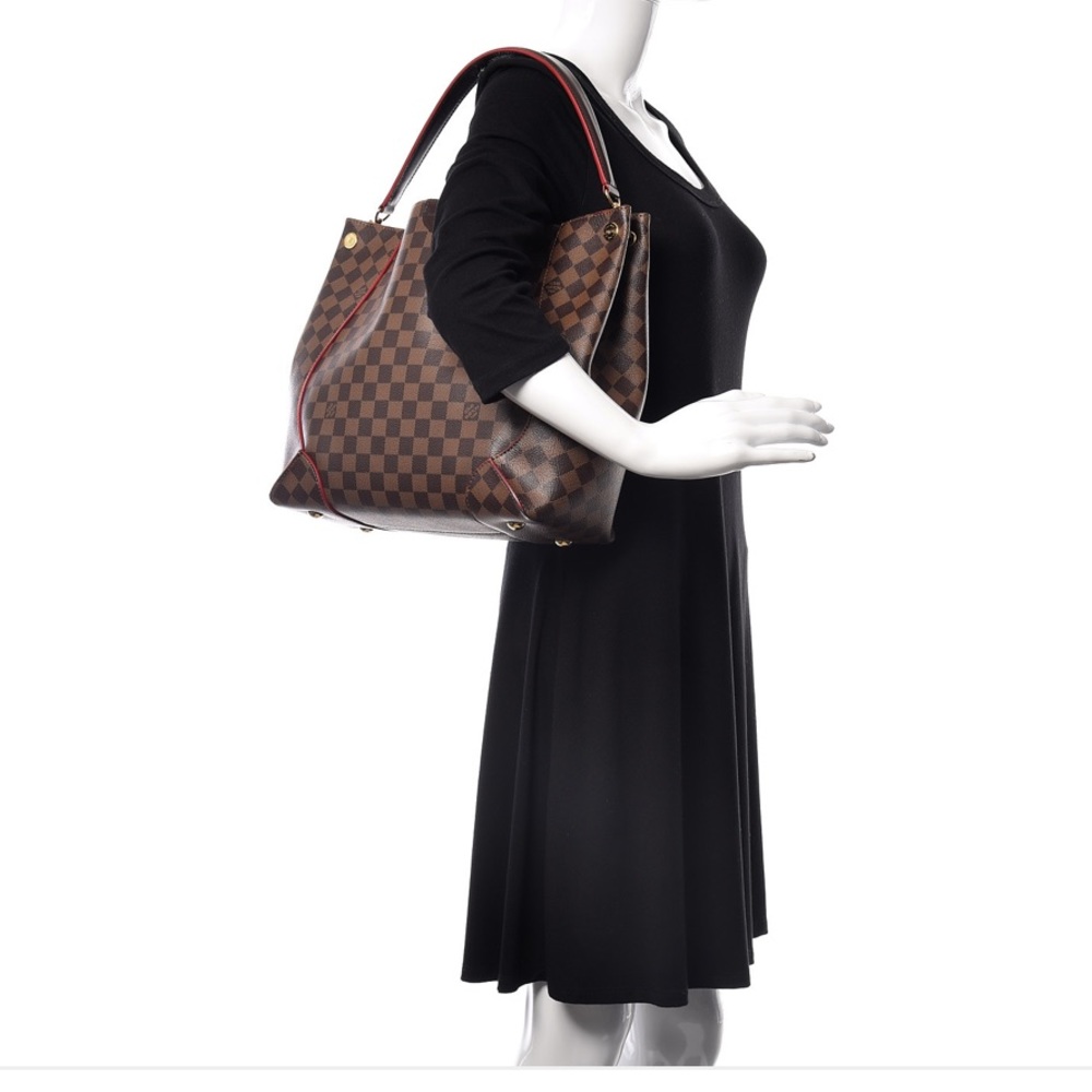 LOUIS VUITTON Damier Ebene Caissa Hobo Cerise Red - Picture 4 of 8